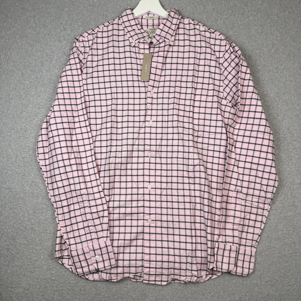 Brand New J. Crew Men's Size M All Cotton Oxford Slim Pink Button Down Shirt